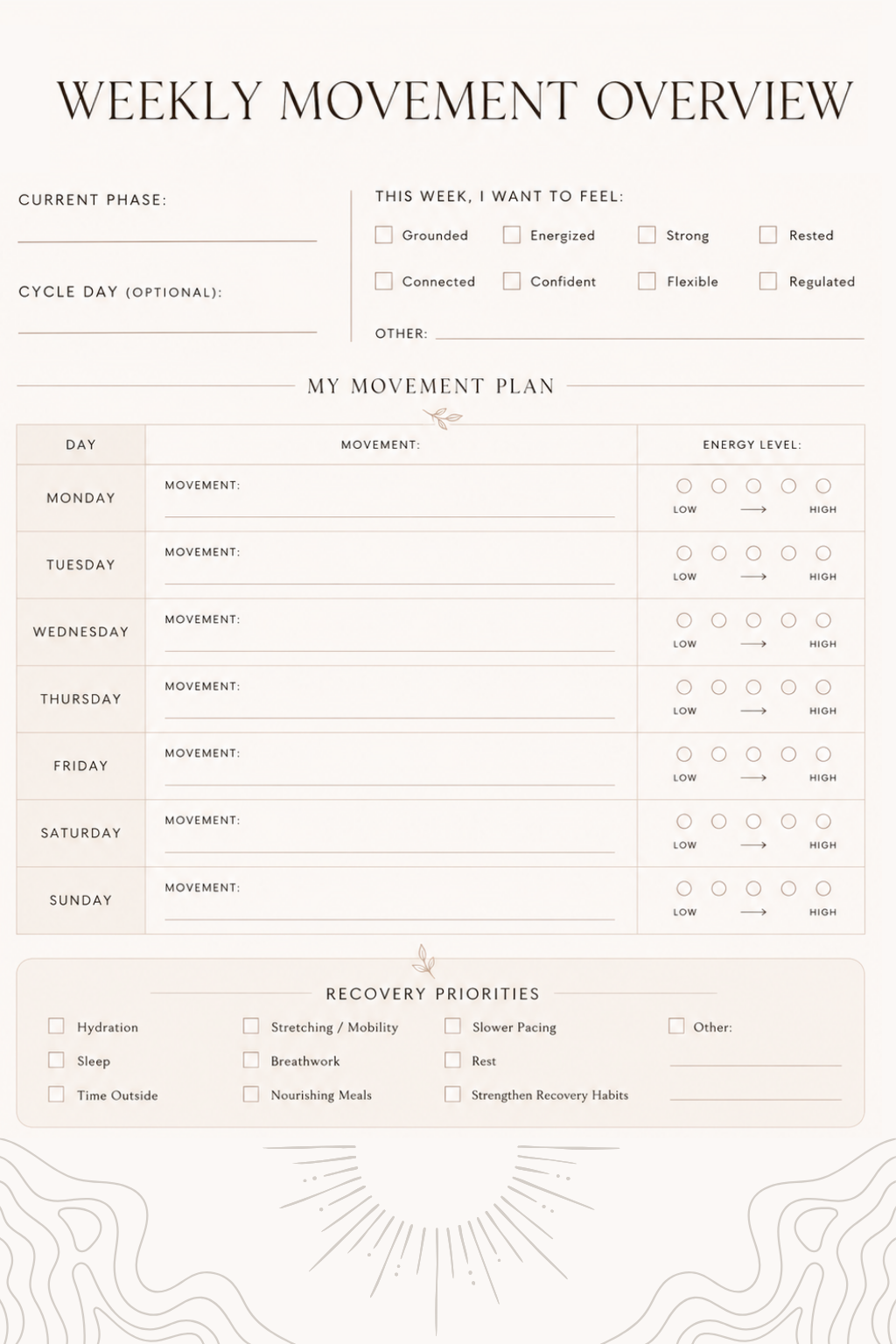 Grounded Movement & Nervous System Guide